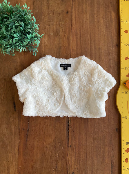 Casaco Bolero George Pelos Off White TAM 7 Anos