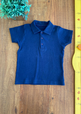 Polo Infantil Azul Marinho Botões | Como Novo TAM 3 Anos