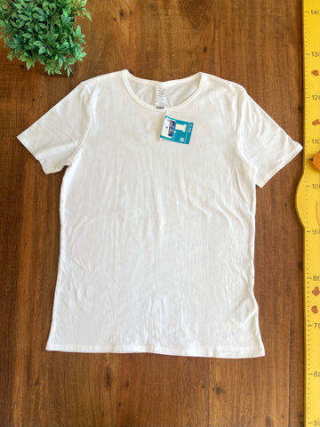 Camiseta Básico Infantil Branca Domyos TAM 14-15 Anos