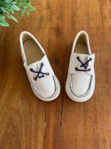 Sapato Infantil  Xick Baby  Couro Branco Como Novo | TAM 19