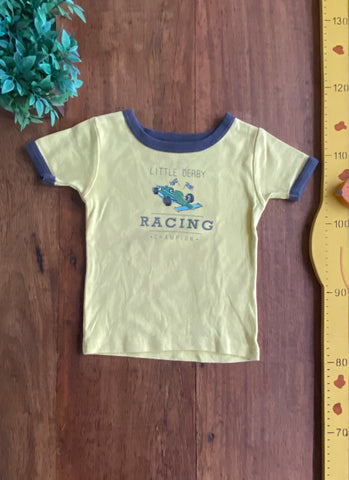 Camiseta Carter´s Racing Amarela TAM 24 Meses