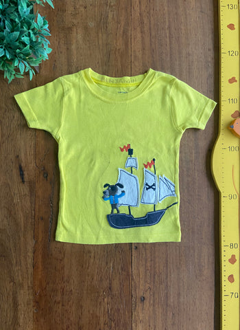 Camiseta Carter´s Barco Amarela TAM 24 Meses