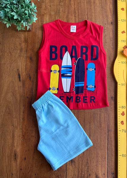 Conjunto Camiseta Skate e Bermuda Moletom Novo com Etiquetas Isabela Kids TAM 3 Anos