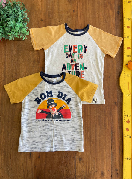 Kit 2 Camisetas Mr. Plot e Baby Club TAM 2/3 Anos