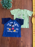 Kit 2 Camisetas Safari Ps Baby e Azul Disney TAM 1 Ano