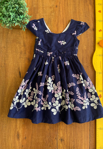 Vestido Infantil Domittila Azul Flores TAM 2 Anos