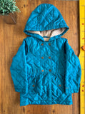 Jaqueta Infantil London Fog Matelassê Azul Turquesa Peluciada TAM 6 Anos