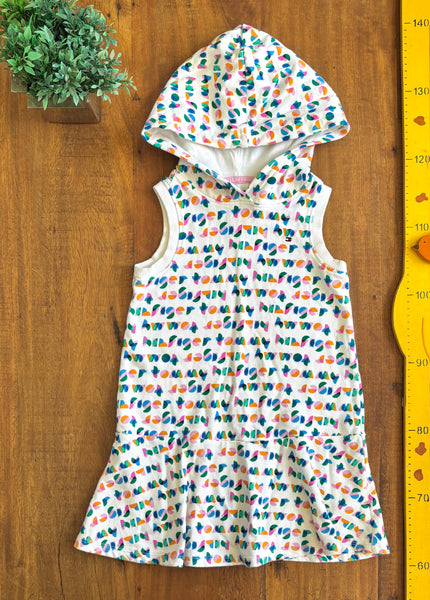 Vestido Infantil Tommy Hilfiger com Capuz – Estampa Colorida TAM 4-5 Anos