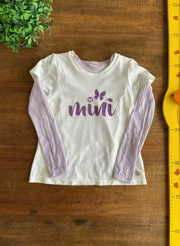 Camiseta Sobreposição Vestem Mini Roxa TAM 8 Anos