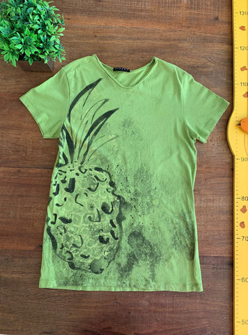 Camiseta Estampada Verde Sisley TAM 11-12 Anos
