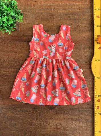 Vestido Estampa Sorvetes Ferreirinha  Kids | Usado | Bebe TAM 2 Anos