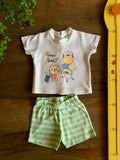 Conjunto Camiseta Shorts Verde TAM 6 Meses