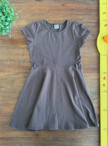 Vestido Malha Marrom Brandili TAM 6 Anos