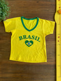 Camiseta Brasil Amarela TAM 6 Anos