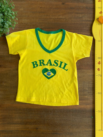 Camiseta Infantil Time Brasil Amarela TAM 6 Anos