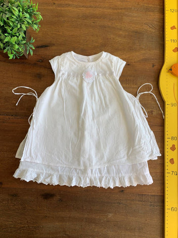 Vestido de Avental Branco Lilica Ripilica TAM 6-9 Meses