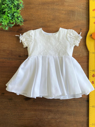 Vestido Branco Lese | Usado| Bebe TAM 6 Meses