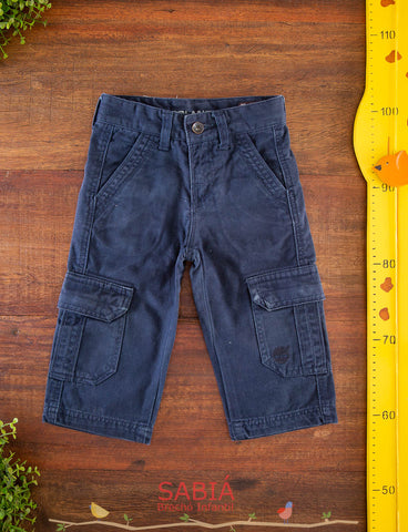 Calça Marinho Bolso Lateral Timberlnad TAM 18 Meses