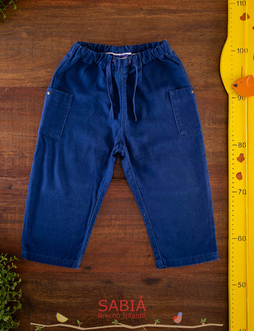 Calça Azul Sarja Petit Bateau TAM 2 Anos