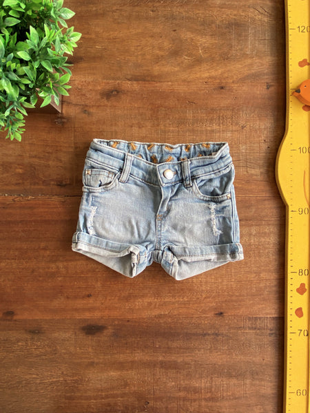 Shorts Jeans Baby Club TAM 9-12 Meses