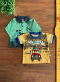 Kit  2 Camisetas Amarela Allenice e Polo Lila Verde TAM P