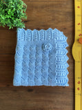 Manta Crochê Azul TAM 70 x 70 cm