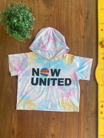 Blusa Cropped Juvenil Now United Estampada Tie Dye TAM 12 Anos