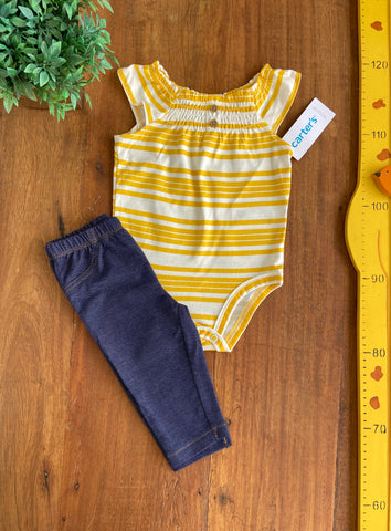 Conjunto Carter's Body Novo com Etiquetas TAM 6 Meses 56,90