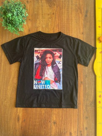 Camiseta Preta Now United TAM 13/14 Anos