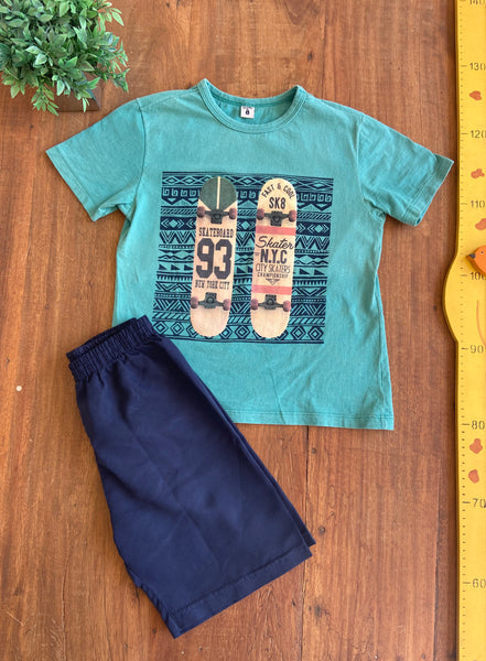 Conjunto Camiseta Shorts Skate Yeaqp TAM 6 Anos 24,90