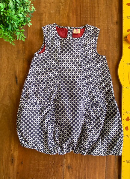 Vestido Balonê Azul Flores Baby CLub TAM 3 Anos