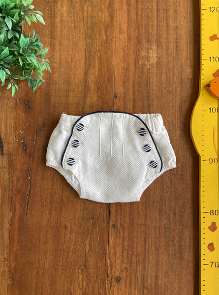 Calçinha Bebê Branca Piquet Petit Lapin | Como Novo TAM G