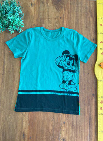 Camiseta Mickey Mouse Verde TAM 8 Anos