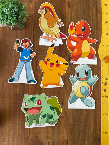 Bonecos de Mesa de Aniversário Tema Pokemon Personagens 27 cm